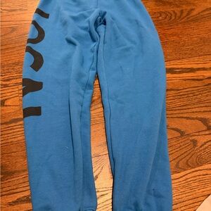 Aviator Nation Kids Blue Sweatpants with Black Lettering